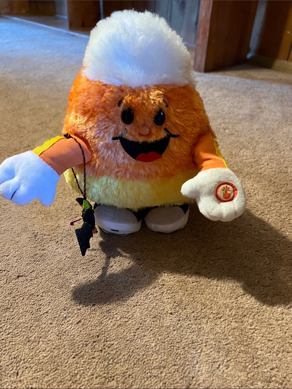 Hallmark Candy Corn Plush - Orange, Yellow & White Smiling Character
